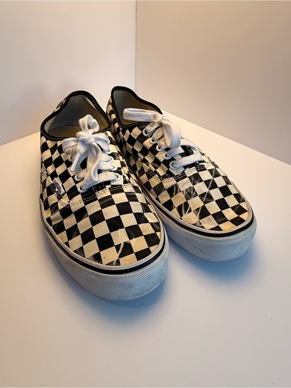 Vans Kids Black & White Checkerboard Lace-Up Sneakers